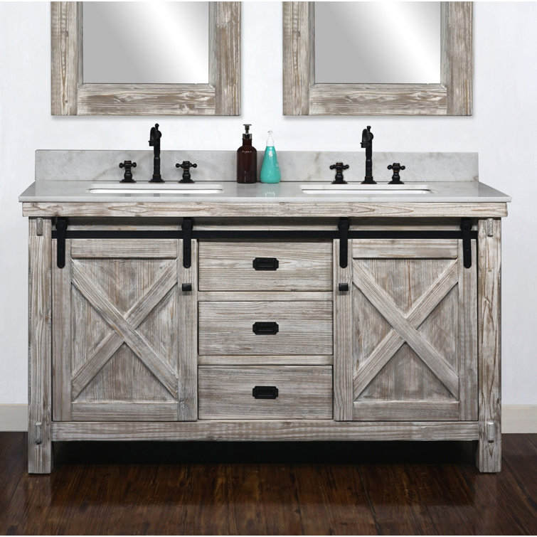 Gracie Oaks 61" Double Bathroom Vanity Set Wayfair